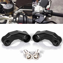 Load image into Gallery viewer, Motorcycle Black Mirrors Riser Extension Brackets Adapter For BMW R1200 GS LC