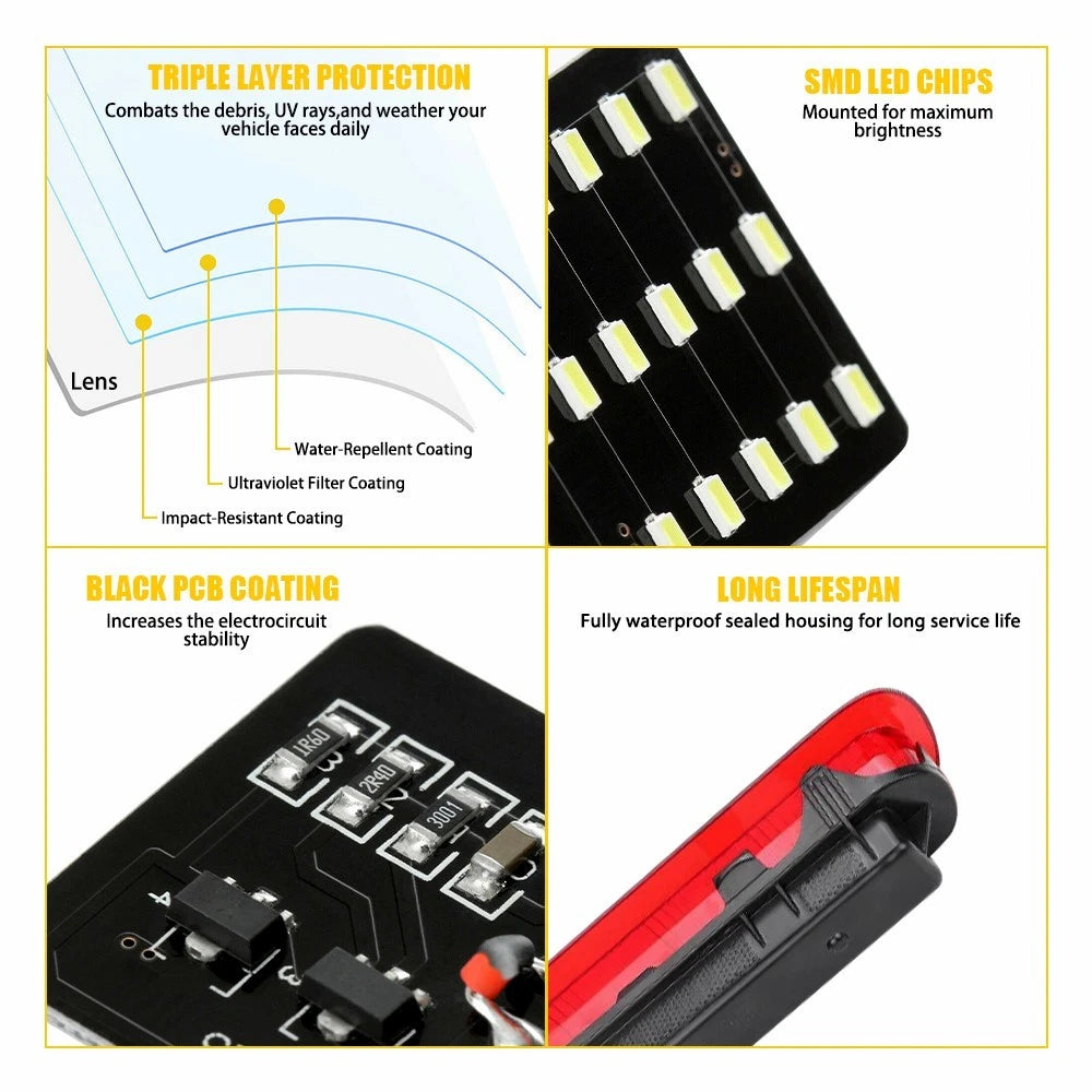 Red Smoked LED Tail Light Tailgate Brake Lamp For HILUX Vigo 05-14 81570-0K080 A