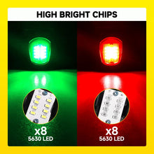 Load image into Gallery viewer, 2x LED Navigation Lights Nav Lamp Mount Port Starboard Marine Yacht Boat A