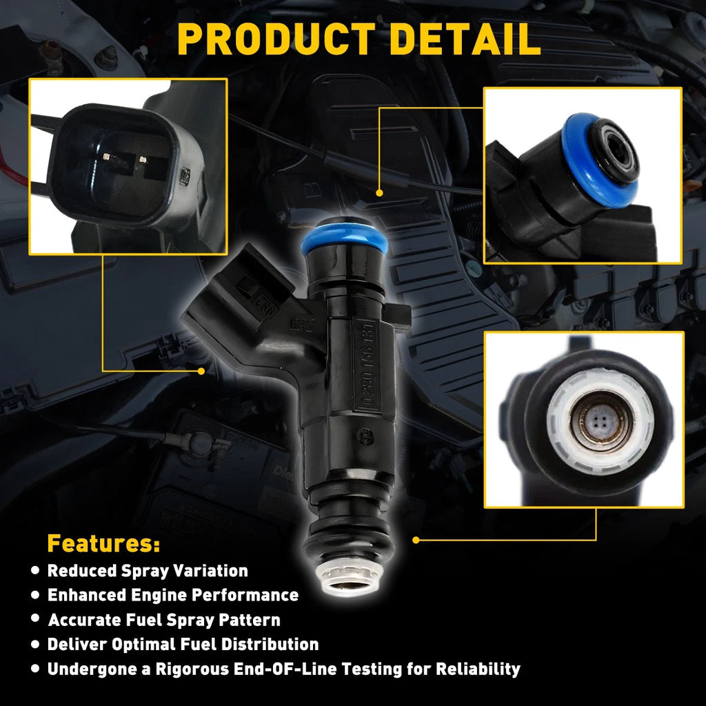 6PCS For Holden Commodore VE VZ 3.6 V6 04-15 3.6L Fuel Injectors 0280156131