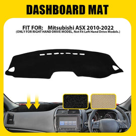 New Dash Mat For Mitsubishi ASX 2010-2022 SUV Dashboard Cover Black Non-Slip