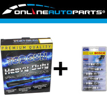 Load image into Gallery viewer, Bosch Spark Plugs + Ignition Lead Set for Holden HJ HQ HX HZ 173 202 Red 71~79