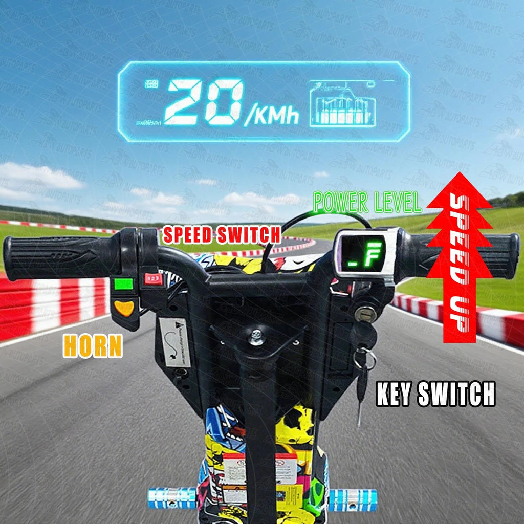 2025 NEW 350W Electric Drift Go Kart 20KM/H Kids Ride On Toys Trike W/ Bluetooth