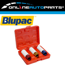 Load image into Gallery viewer, 3pce Alloy Wheel Deep Impact Nut Socket Set 17mm 19mm 21mm 1/2" Nylon Sleeve