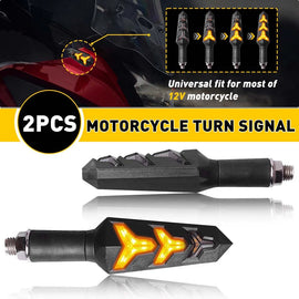 2X 12V Motorcycle Turn Signal Light Tail Indicator LED Water Motorbike Light