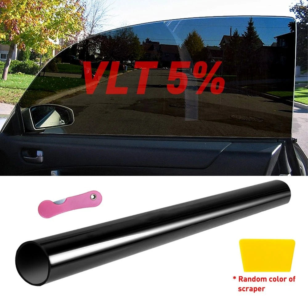 for Car Home Office Uncut Roll Window Tint Shade Film 5% VLT 20" x 10'ft Feet