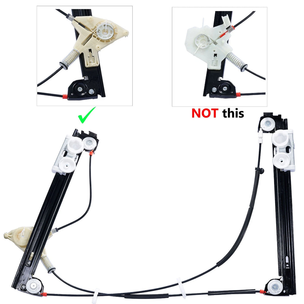 Front Left Electric Window Regulator Without Motor for Mini Cooper R52 2005-2007