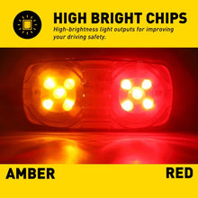 Load image into Gallery viewer, 16x Red Amber LED Clearance Light Side Marker Lamp Trailer Truck Caravan Lorry A