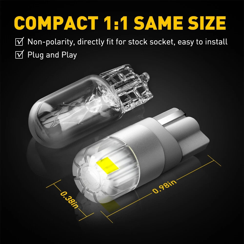 2/4/10X T10 LED Bulb Globe Parker Number Plate Interior Dash Car Light Bulbs