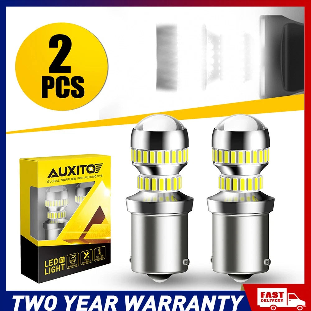 4X BA15S 1156 REVERSE CAR GLOBE LED BRAKE TURN STOP TAIL LIGHT BULB WHITE 12V A