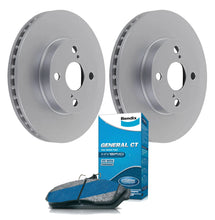Load image into Gallery viewer, Front Bendix Brake Pads + Rotors for Toyota Corolla ZZE122, Prius NHW10 NHW11