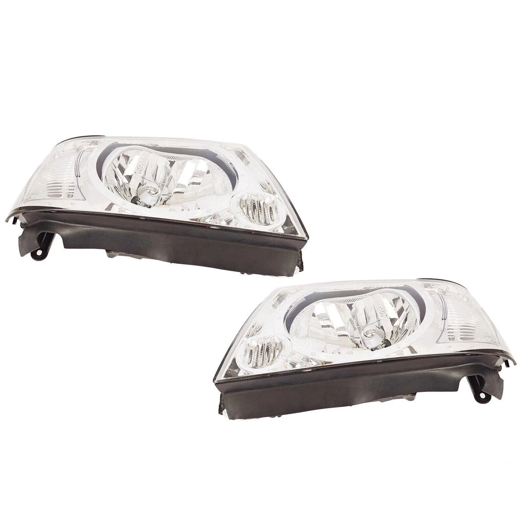 Pair LH&RH Headlights For Nissan Patrol Wagon GU Y61 2004-2015 Front Chrome Lamp