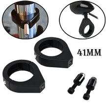 Load image into Gallery viewer, Chrome Turn Signal Light Bracket Indicator for 41mm Front Fork Motorcycle Holder