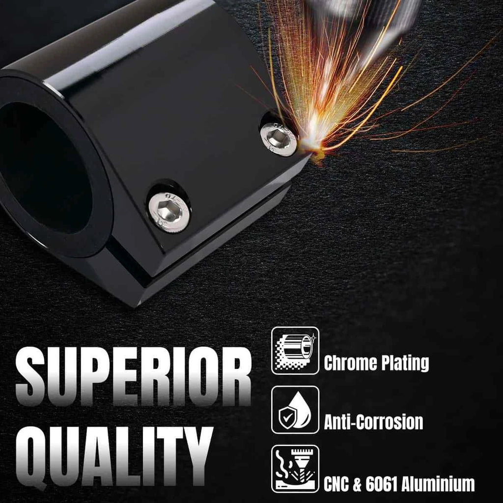 Black CNC Exhaust High Temp Pipe Clamps Connector For Yamha Banshee 350 1987-06