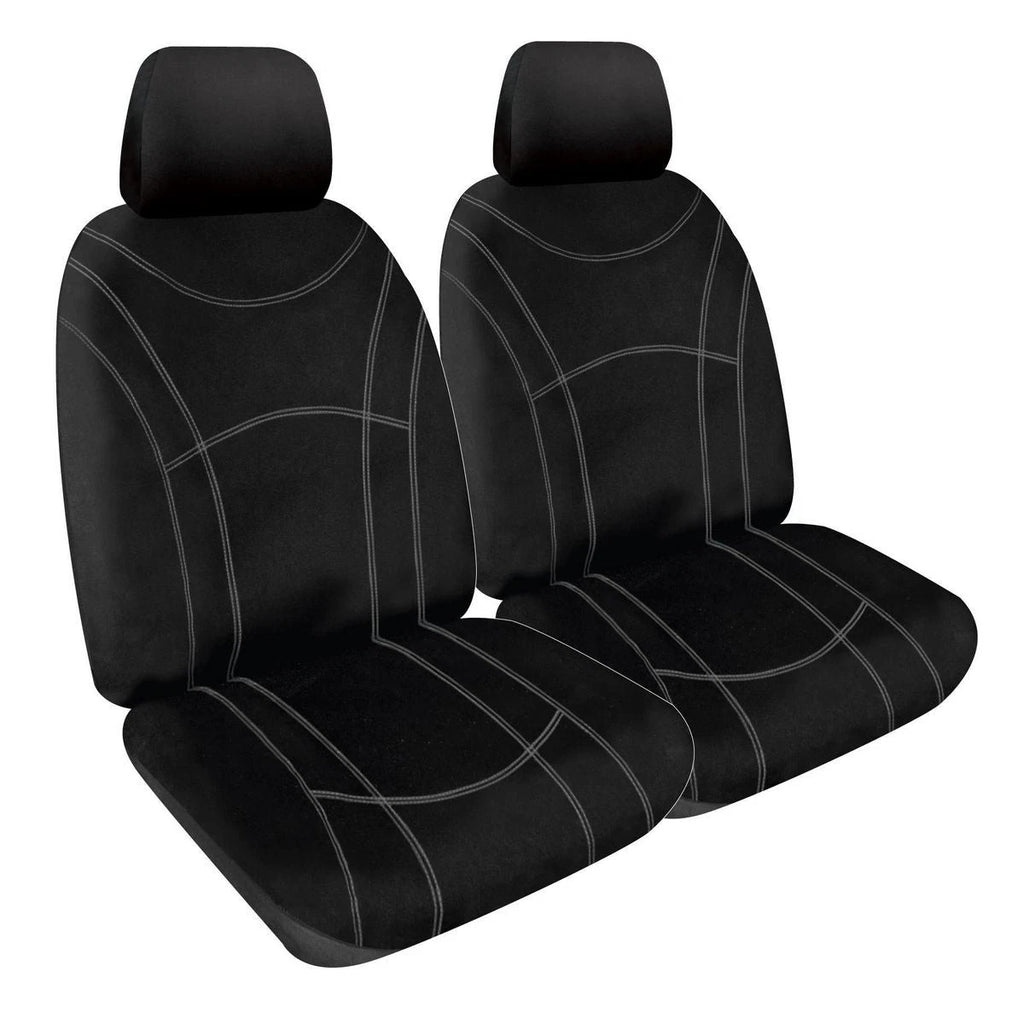Sperling Getaway Neoprene Front Black - Silver Stitch Seat Covers Suits Pathf...