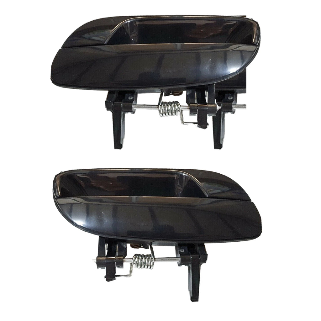 Door Handle Outer for Hyundai Elantra XD 00-06 Set of 2 Black REAR LEFT+RIGHT