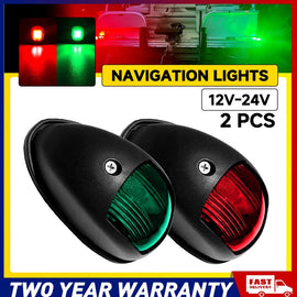 2x LED Navigation Lights Nav Lamp Mount Port Starboard Marine Yacht Boat A