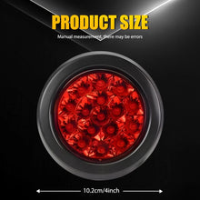 Load image into Gallery viewer, 2-8X 4" Round LED Tail Lights Stop Indicator Trailer Truck Caravan Waterproof