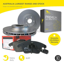 Front Brake Pads and Rotors Set for Ford FALCON EF EL ABS XR6 XR8 94 - 98