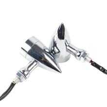 Load image into Gallery viewer, 2X Chrome Motorcycle Bullet LED Turn Signal Indicator Amber Lights For Harley AU