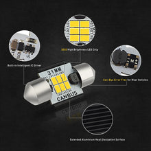 Load image into Gallery viewer, x2 AU 31MM SMD LED FESTOON LIGHT BRIGHT ROOF BULBS INTERIOR TRUNK LAMP WHITE AU