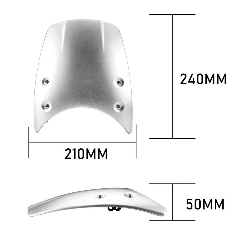 Silver ABS Windshield Windscreen Headlight Fairing For BMW R Nine T 2014-2019 ST