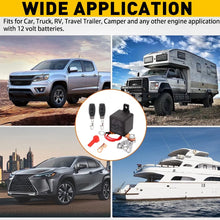 Load image into Gallery viewer, Vehicle 2xRemote Battery Disconnect Switch Kit DC 200A 12V Post Top Kill Switch