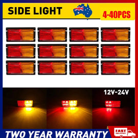 4-40X RED AMBER LED CLEARANCE LIGHTS SIDE MARKER LAMP TRAILER TRUCK CARAVAN NEWA