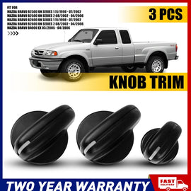 3x AC Heater Fan Control Knobs For Mazda Bravo B2500 B2600 B4000 Ford Courier