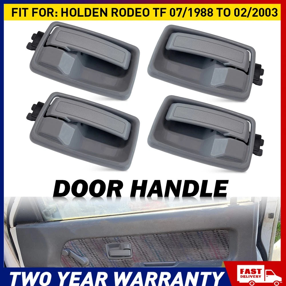 4PCS OF RH & LH INNER INSIDE DOOR HANDLES FOR HOLDEN TF RODEO 1988 TO 2002 GREY