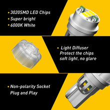 Load image into Gallery viewer, 2X AUXITO T10 194 168 W5W Car LED HID CANBUS White Error Free Wedge Light Bulbs