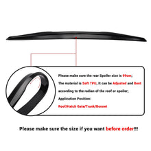 Load image into Gallery viewer, Glossy Black Car Rear Roof Spoiler Lip Trunk Tail Wing Cover Sticker Trim 99CM A