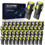 40x T10 W5W 168 194 LED Bulb Kit 6500K White Interior & Plate Light