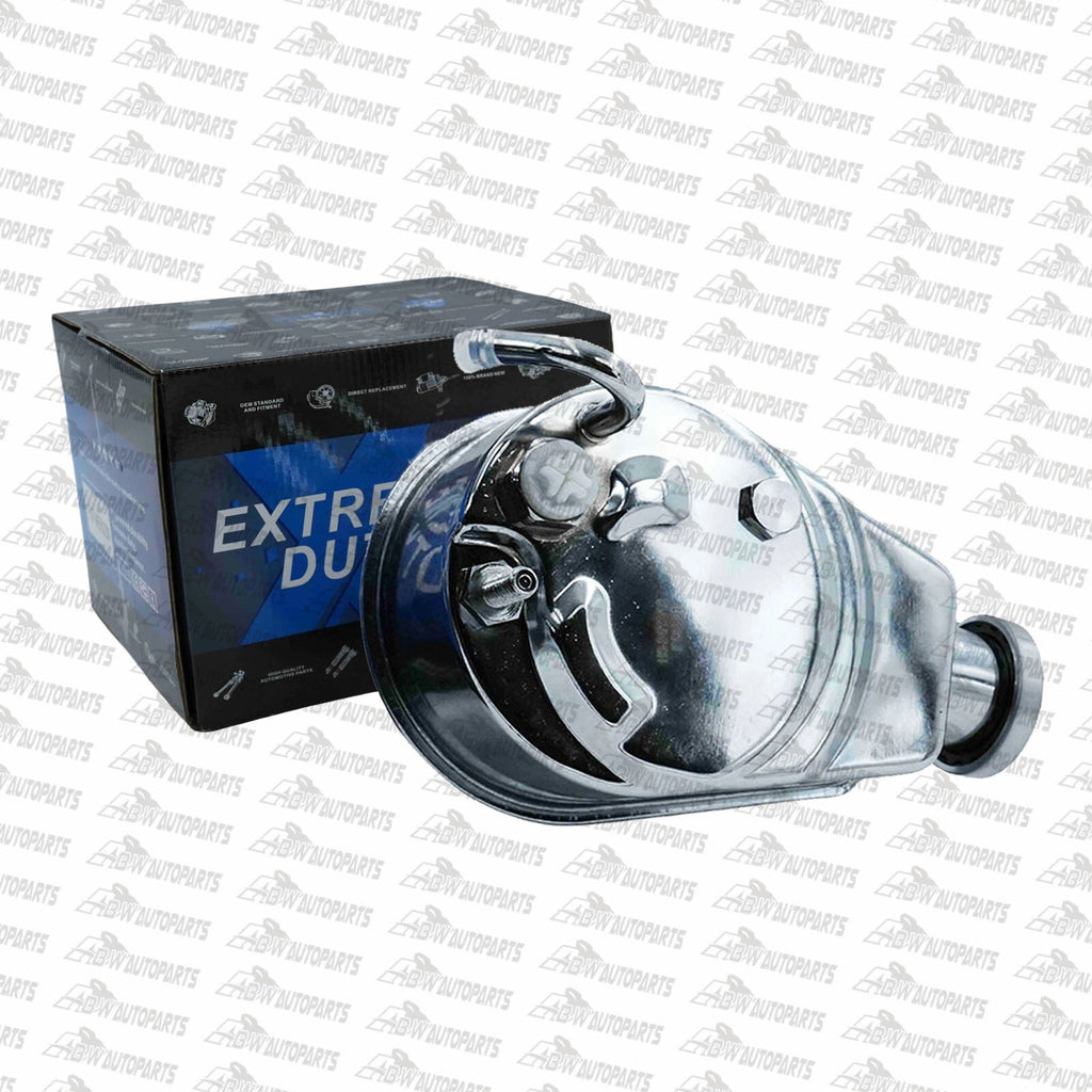 Power Steering Pump Chromed for Chevrolet SB BB Saginaw 5/8 Shaft Key Way