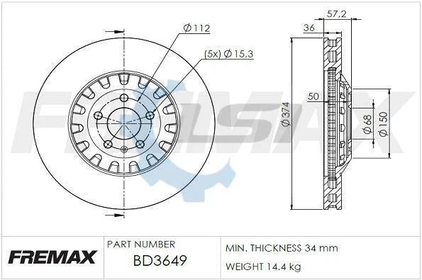 Front Brake Pads with Sensors and Disc Rotors set for Audi Q7 SQ7 4M 16-20 375mm