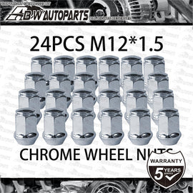 24x M12x1.5 Chrome Wheel Nuts for Ford Ranger Mitsubishi Triton Mazda Bravo BT50