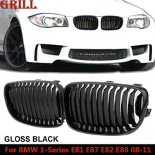 Load image into Gallery viewer, Gloss Black Kidney Front Grille Grill For BMW 1 Series E81 E87 E82 E88 2008-2013