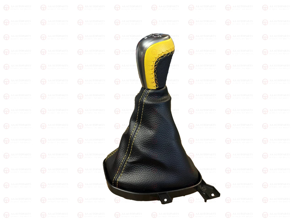 Manual Yellow Leather Gear Knob & Boot Frame Holden Commodore VE V8 6 Speed HSV