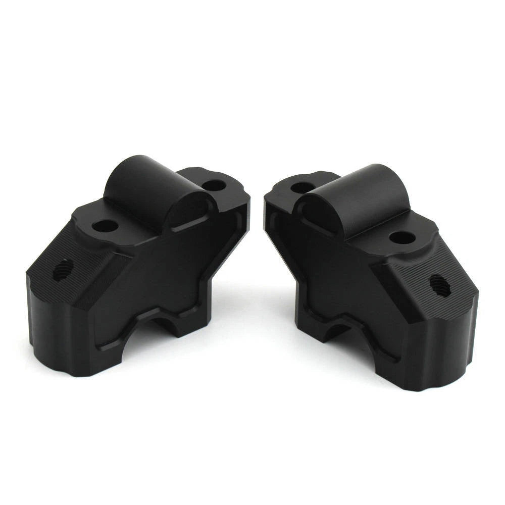 Black handlebar riser clamp set compatible with Harley Nightster 975 RH975 2022+