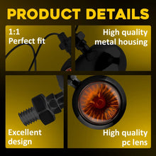 Load image into Gallery viewer, 4PCS Universal Motorcycle Indicators LED Turn Signal Lights Amber Vintage 12V
