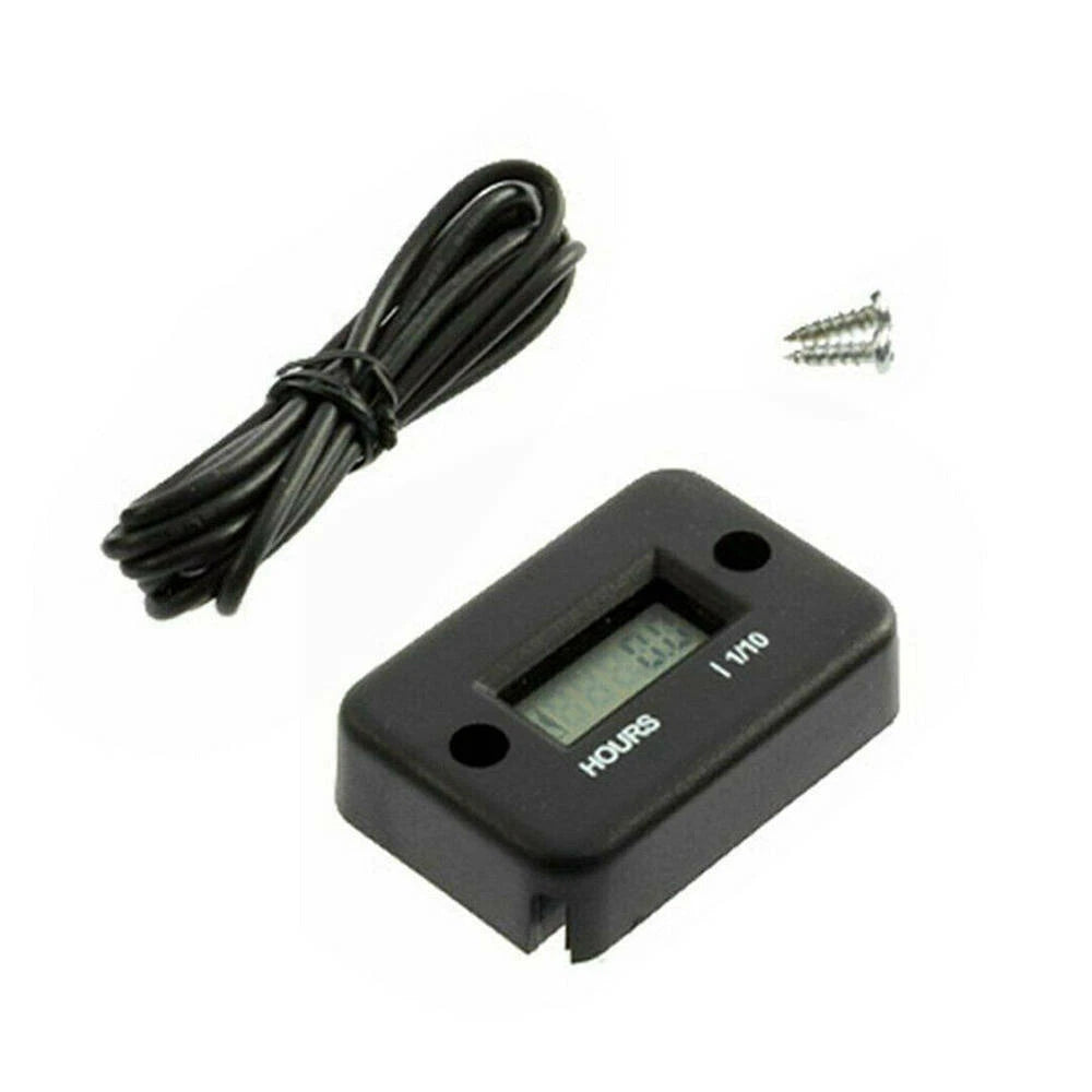 Digital Hour Meter LCD Display Waterproof For ATV Bike Motorcycle Marine Boat ST