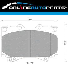 Load image into Gallery viewer, 4x4 Front Disc Pads for Toyota HZJ105 FZJ105 HDJ105 VDJ76 VDJ78 VDJ79 1998~19