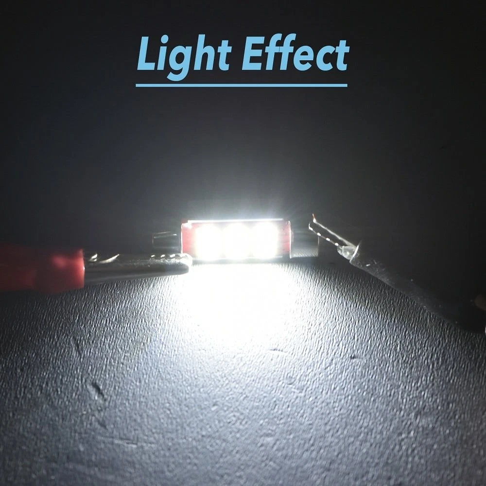 AUXITO 2x 31MM 12SMD LED Car Interior License Plate Map Dome Light Bulbs White