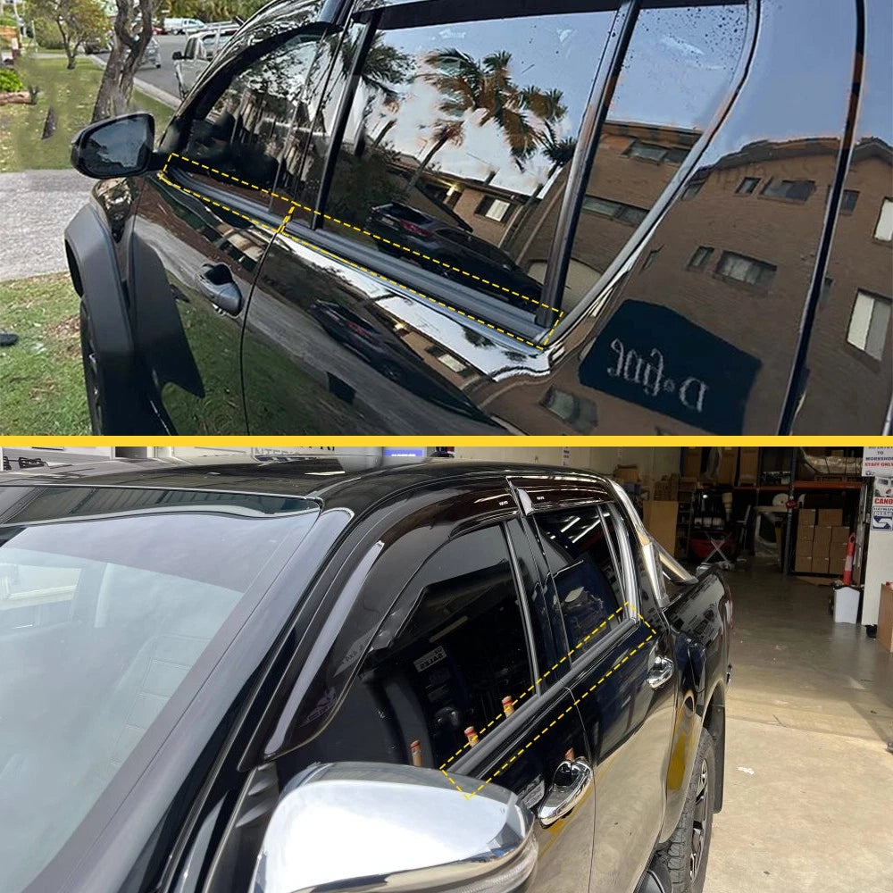 FIT FOR TOYOTA HILUX 2015-23 OUTER WINDOW WEATHER SEALS STRIP 4 Doors 682100K010