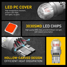 Load image into Gallery viewer, 2-10x T20 7440 LED Brake Stop Tail Light Bulb 7443 Canbus Free Red Super BRH A
