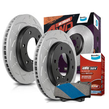 Load image into Gallery viewer, Front Bendix Brake Pads + Slotted Rotors for Toyota Hilux LN106 RN105 YN106