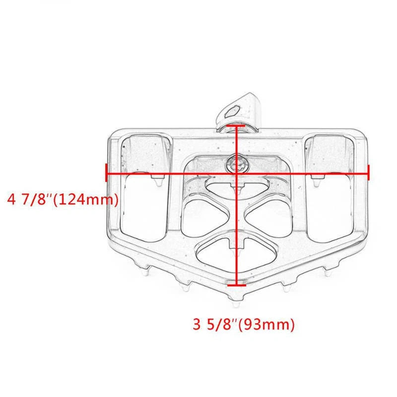 Black MX Wide Fat Floorboards Footrests Pedals For Harley Touring Softail Dyna