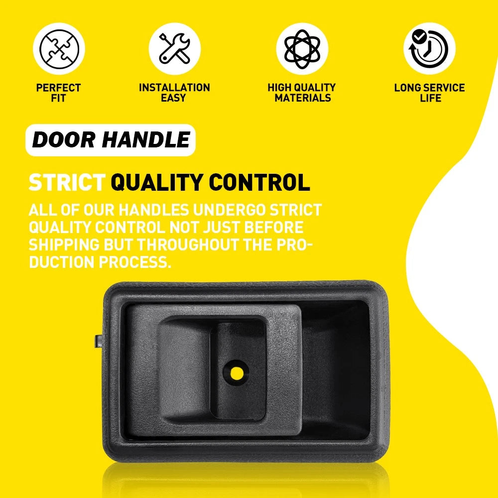 PAIR Black Inner Door Handle FITS For Toyota Landcruiser 75 78 79 Series RH LH