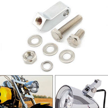 Load image into Gallery viewer, Motorcycle Chrome Bottom Mount Headlight Block For Harley Sportster Dyna Softail