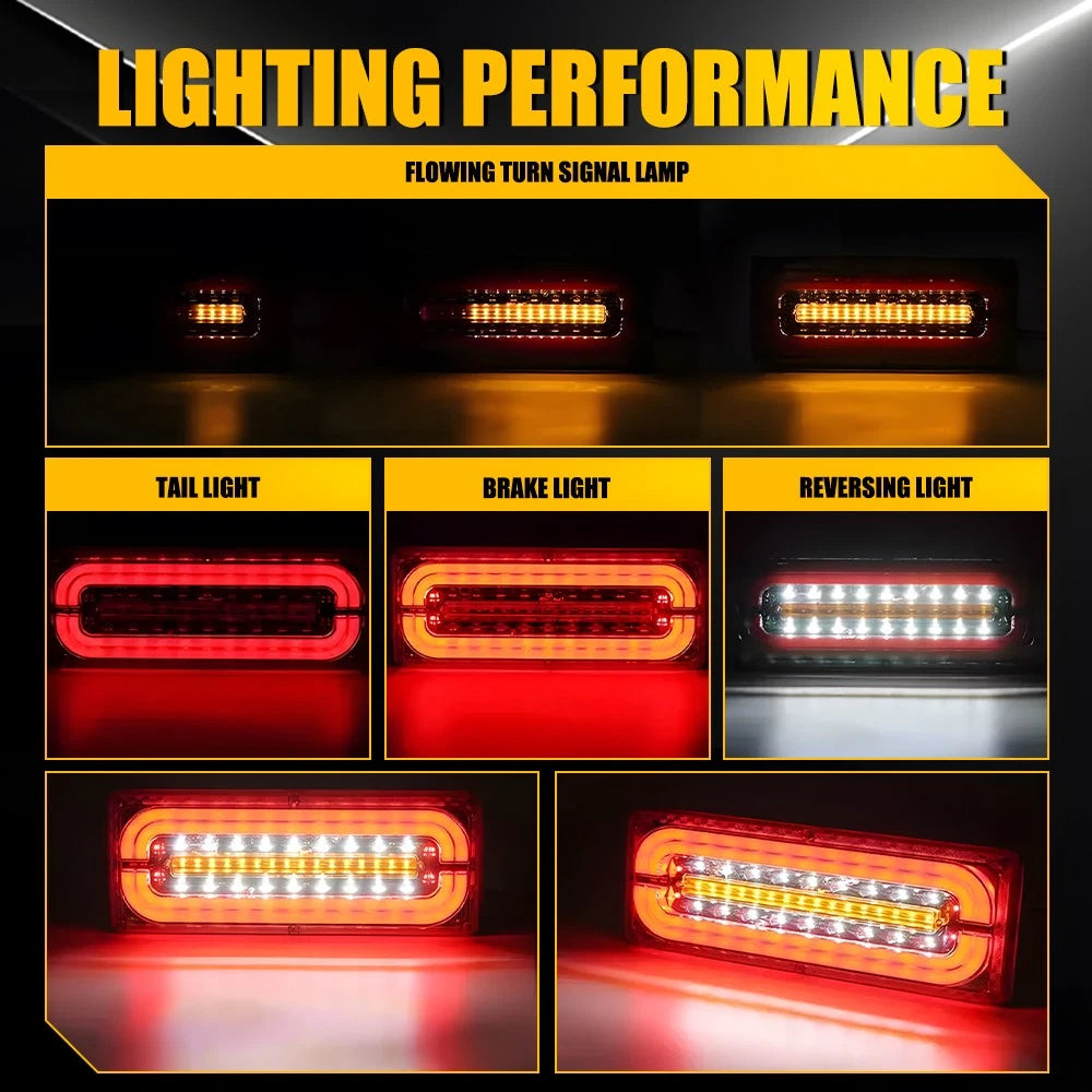 2/4/8x Sequential Indicator LED Tail Lights Trailer Ute Caravan Truck Stop 30V A